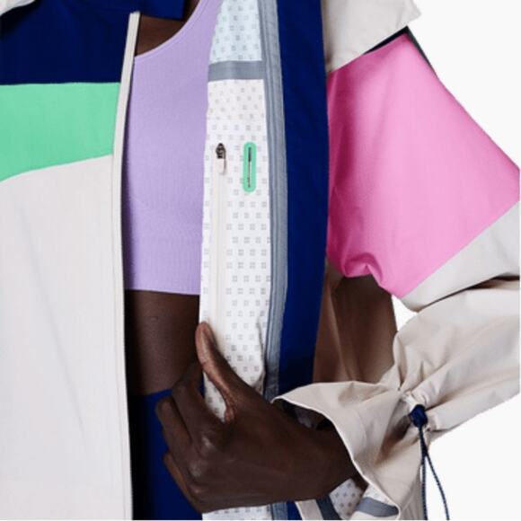 Sweaty Betty Retro Parachute Long Parka - Colorblock Size M - Picture 5 of 10